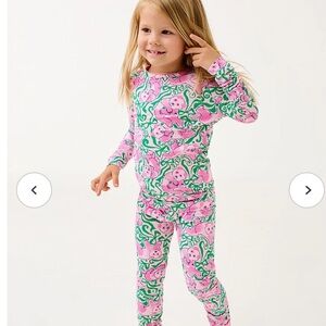 Lilly Pulitzer panda and bows PJ set